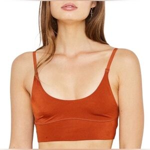 We are HAH | Free People Scoop Neck Cami BrHAH Bralette Bronze Size Large NWT